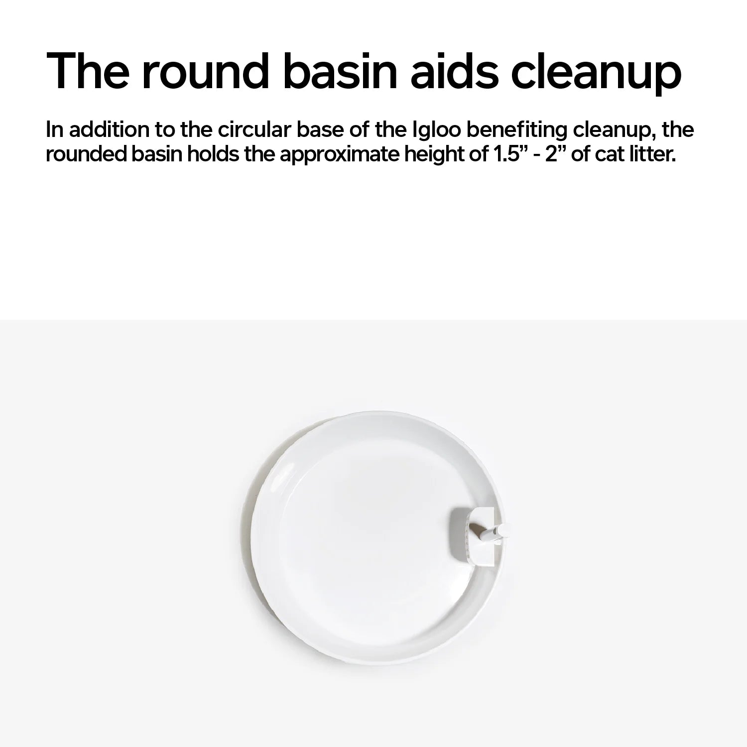 White, easy-clean, grated-door cat litter box prevents litter tracking and dog access.