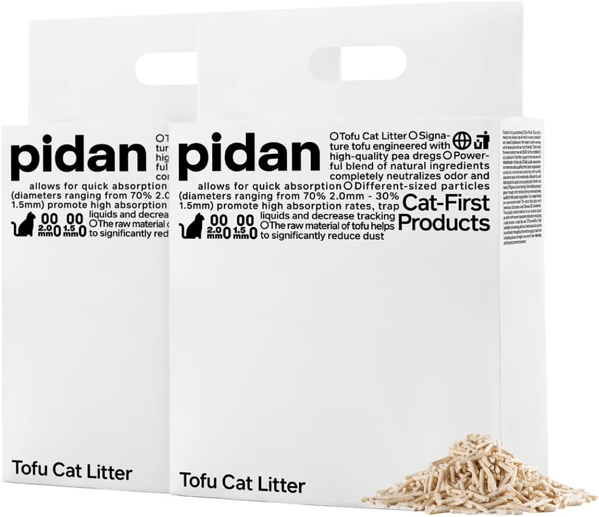 Organic tofu cat litter: low-tracking, fast-clumping, anti-dust, flushable, odor control.