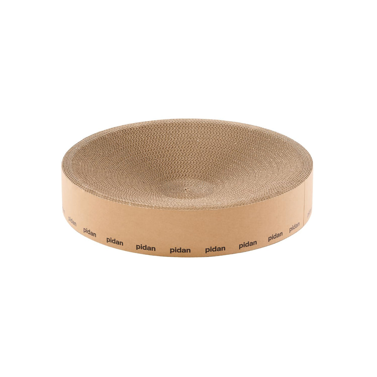 pidan Round Cardboard Cat Scratcher bowl in kraft corrugated card