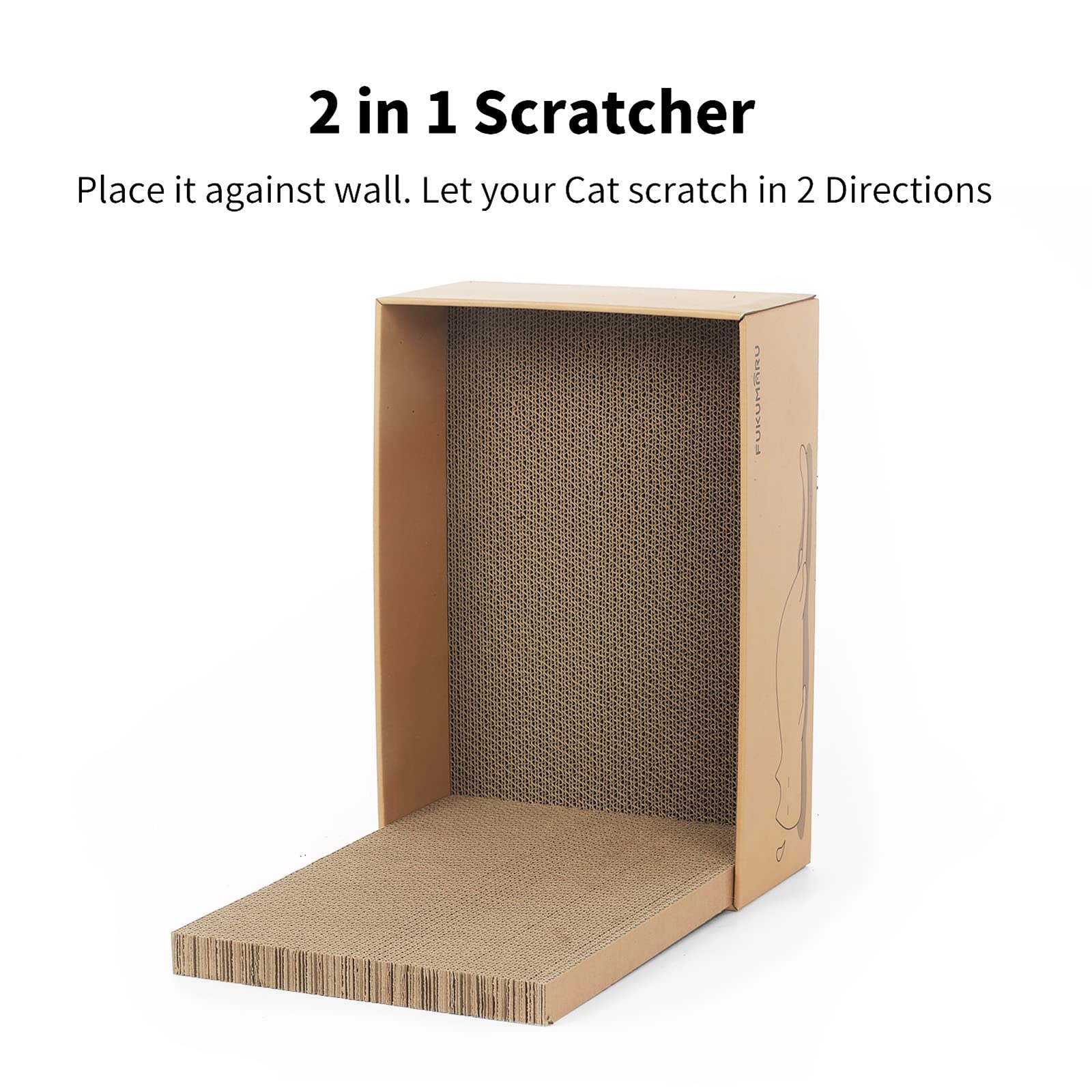2-in-1 scratcher — place against a wall to let your cat scratch in two directions