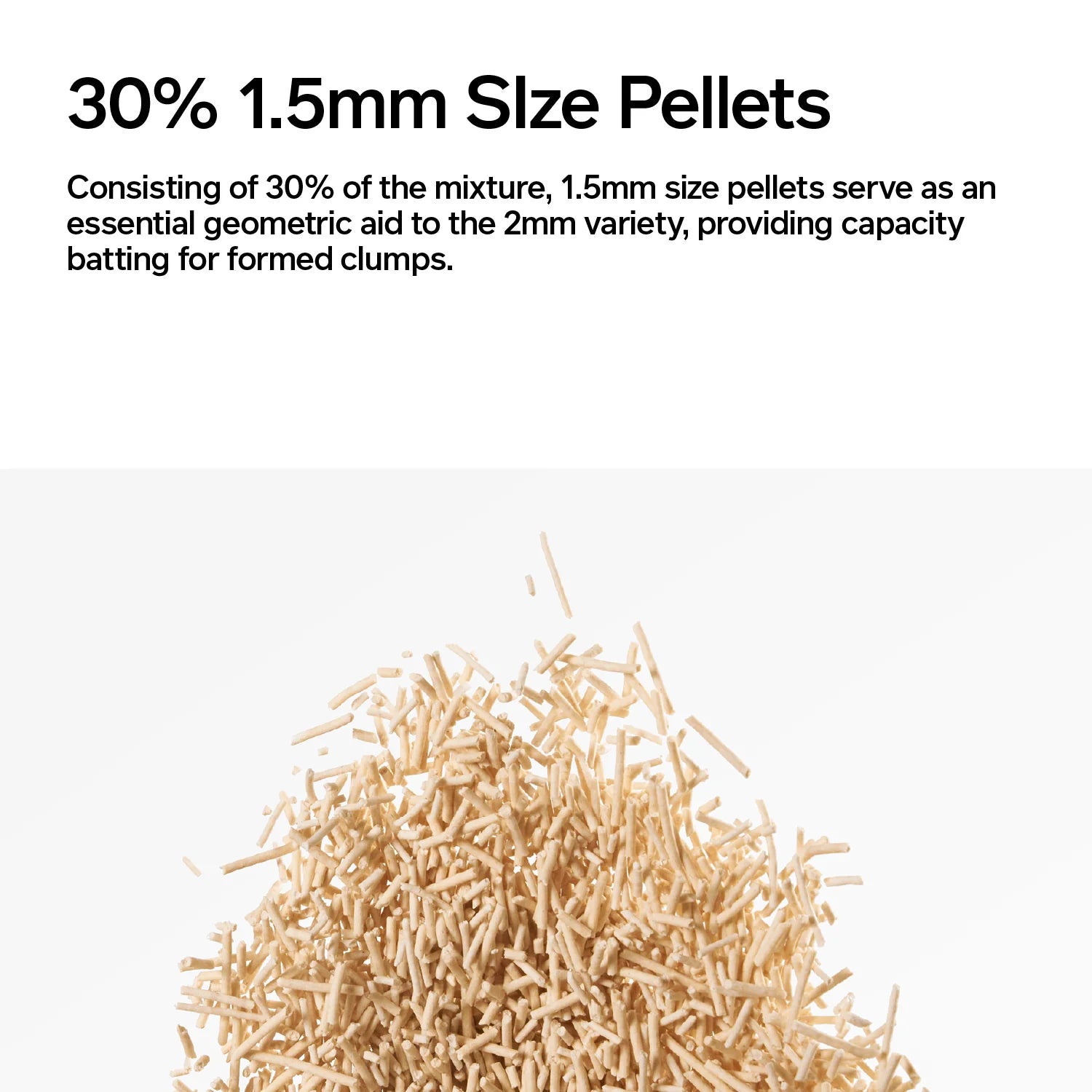 Fast-clumping 1.5mm organic pea bean cat litter: superior odor control, low-tracking, flushable, anti-dust, rapid absorption.