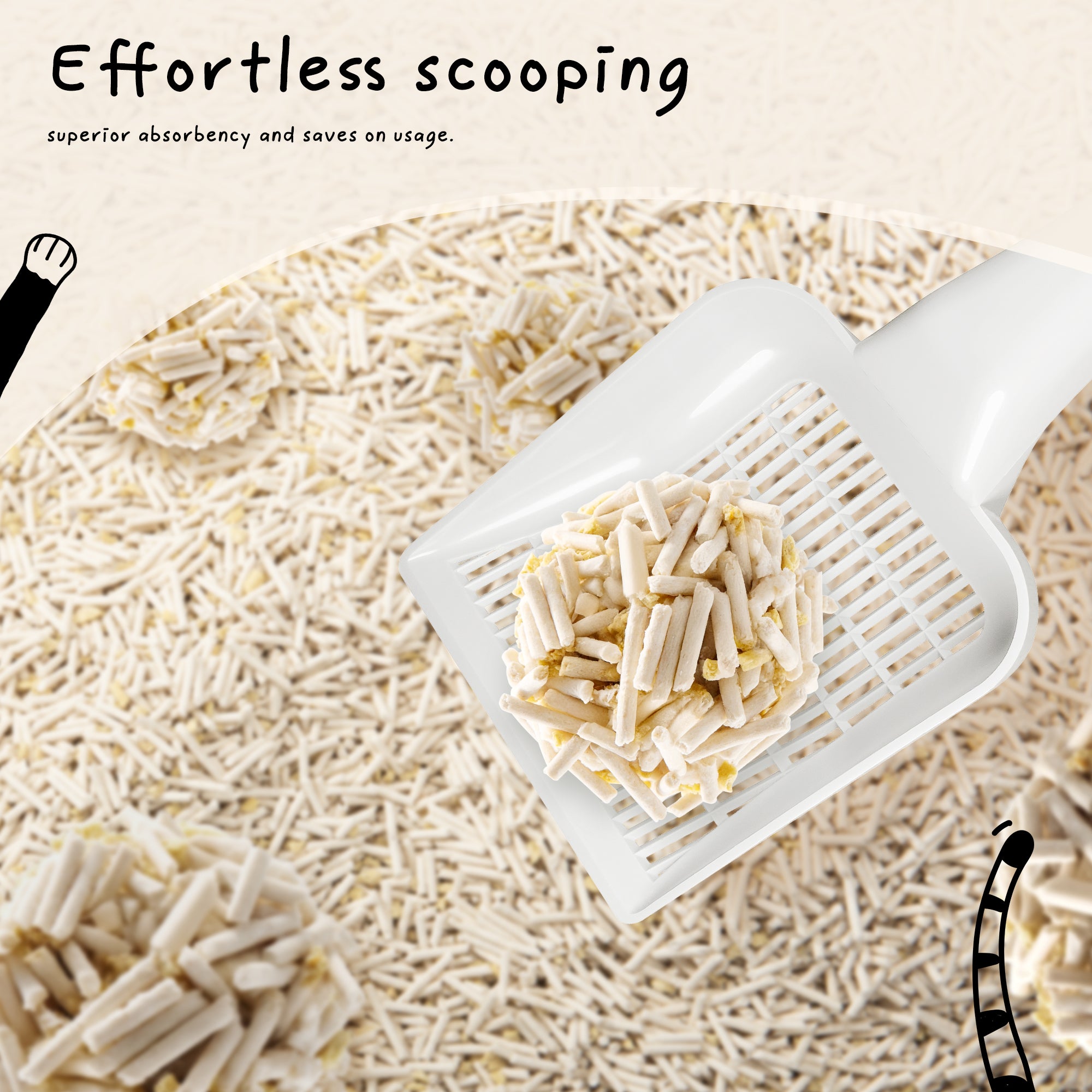 Dust-free tofu cat litter with millet offers odor control, solid clumping, and is biodegradable/flushable.