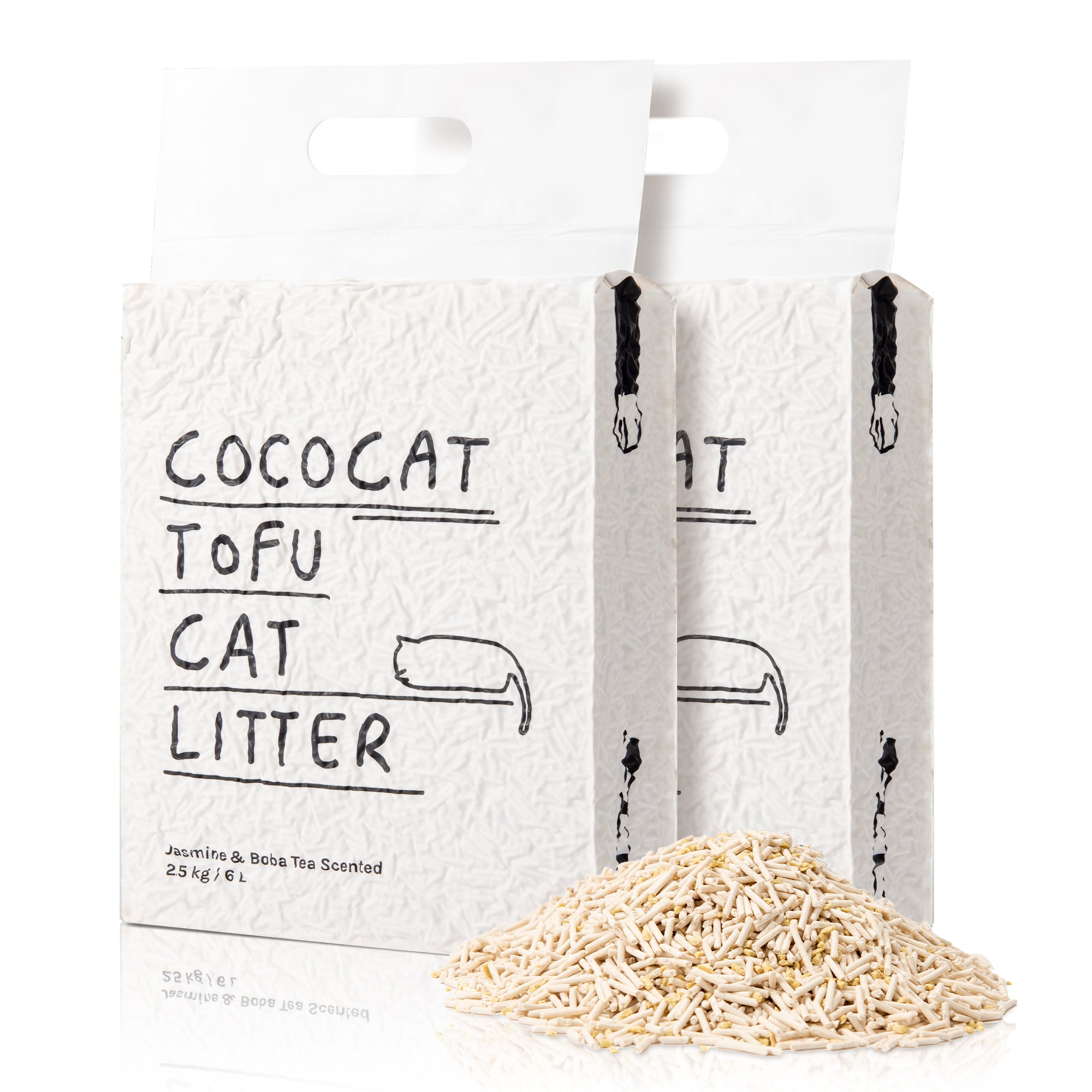 COCOCAT Tofu Cat Litter: Plant-based, dust-free, superior clumping, and odor control with millet & enzymes.