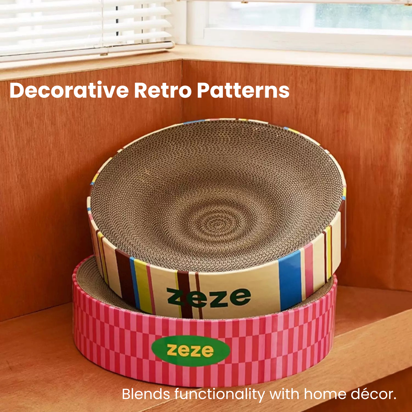 Retro Cat Scratcher Bed