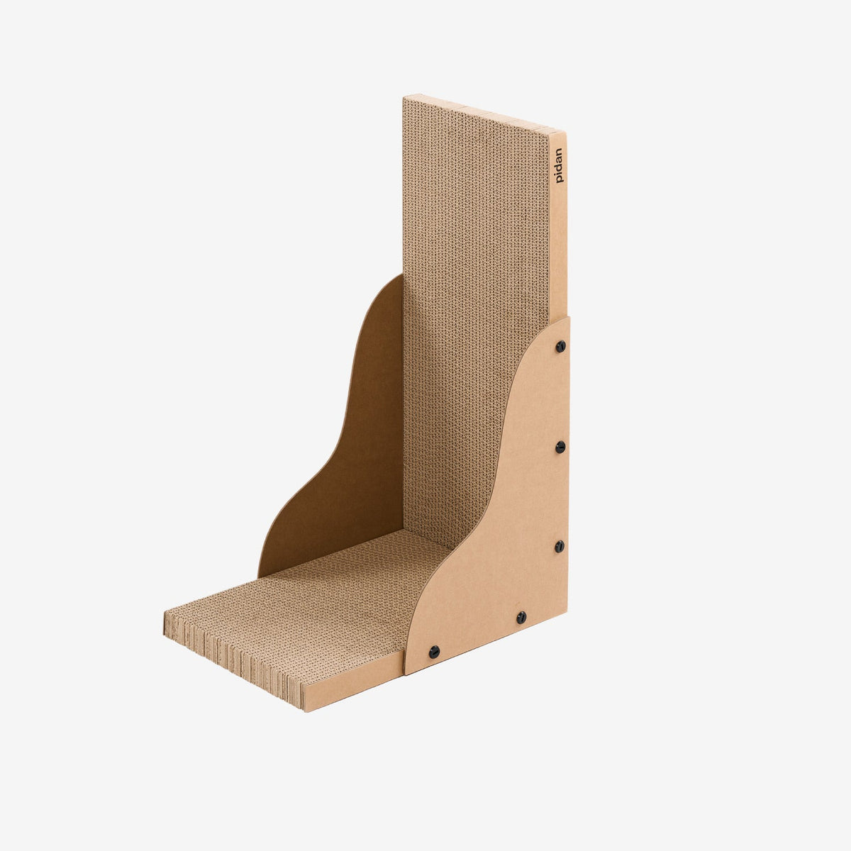 pidan L-Shape Cat Scratcher, a right-angle corrugated card scratcher with vertical and floor boards